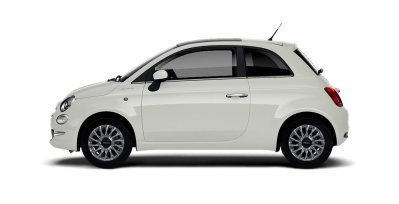 FIAT 500 Dolcevita 1.0 52KW (70 CV) Híbrido blanco exterior perfil