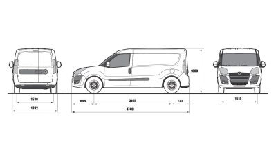 FIAT Doblo Cargo Maxi SX 1.6 Multijet medidas