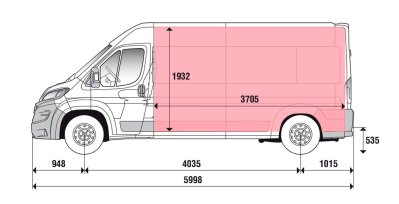 FIAT DUCATO 33 L3H2 2.3 120CV medidas