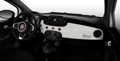 Fiat 500 1.0 Hybrid interior delantero negro