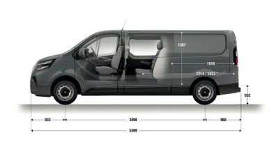 Nissan primastar combi 9 plazas 2-0 dci l2h1 go exterior medidas