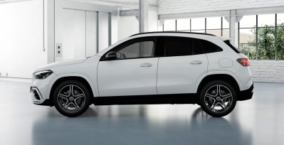 Mercedes-Benz GLA 250e amg line night blanco exterior perfil