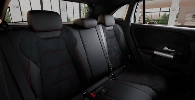 Mercedes-Benz GLA 250e amg line night blanco interior trasera