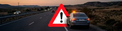 Señal V27: qué es el triángulo virtual de la DGT y cómo funciona