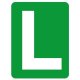 ¿Dónde se pone la L de un coche?