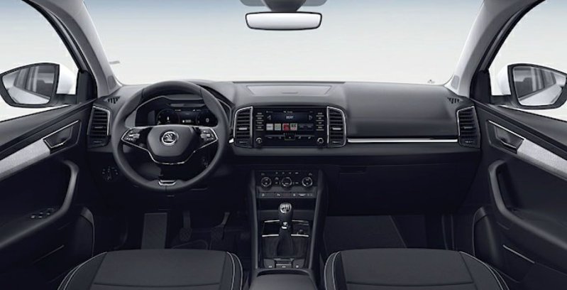 SKODA Karoq Ambition Facelift 2.0 TDI interior delantera