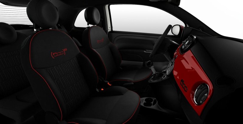 FIAT 500 Red 1.0 52KW (70 CV) Híbrido interior perfil