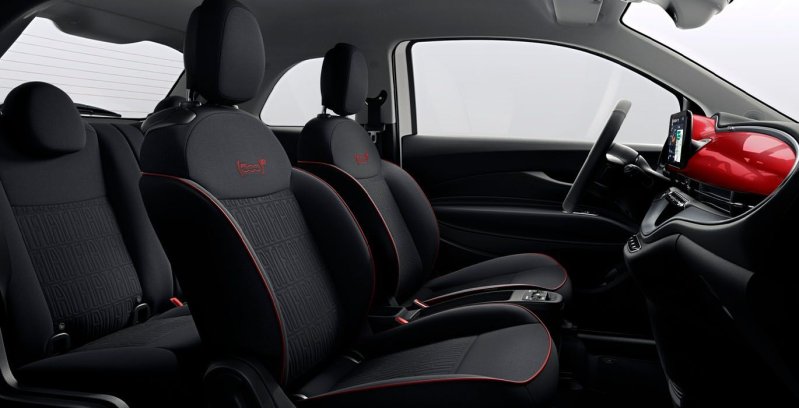 FIAT 500 RED Eléctrico interior perfil