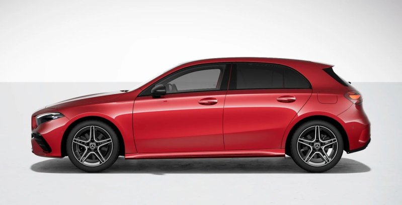 Mercedes-Benz Clase A 250 e rojo exterior perfil