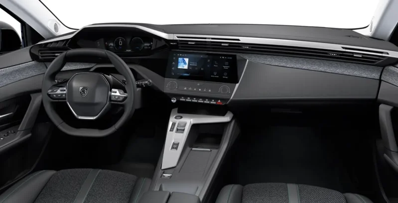 Peugeot 408 Allure Hybrid interior delantera